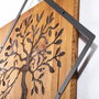 Wallity Tree Escultura de pared de madera y metal en nogal y negro
